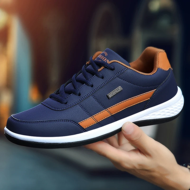 가죽 PU 남성 신발 스니커즈 트렌드 캐주얼 신발 통기 - Badminton Shoes Men 리뷰 및 가격