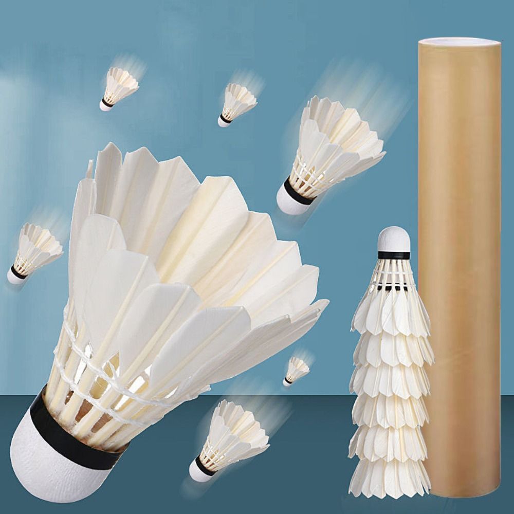 12Pcs 전문 흰색 거위 깃털 배드민턴 셔틀콕 내구성 - Feather Shuttlecock 리뷰 및 가격
