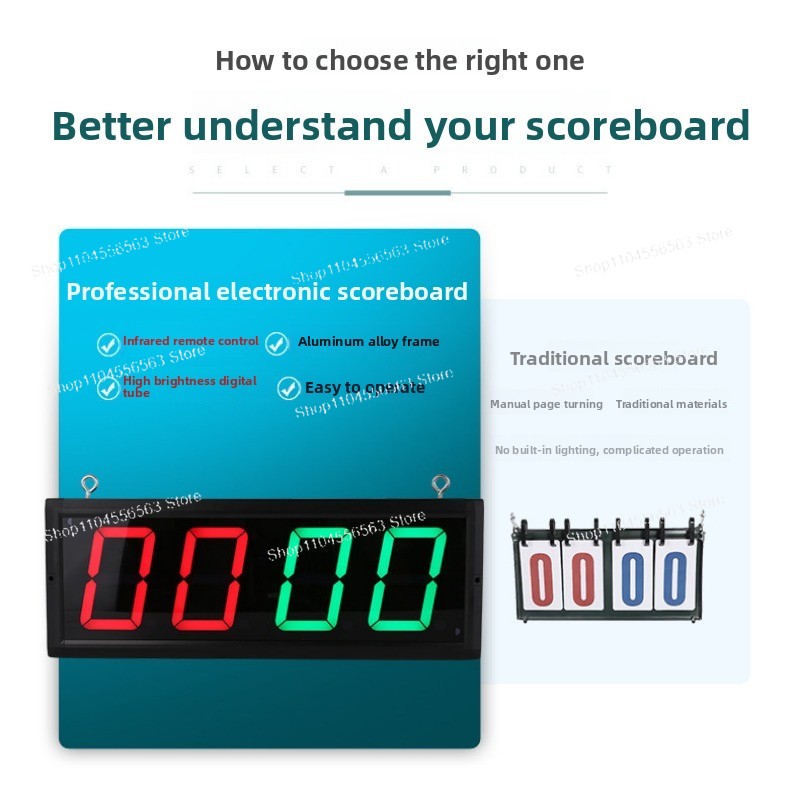 원격 제어 디지털 점수 기록 장치, 당구, 테니스, 피 - Scoreboard Digital 리뷰 및 가격